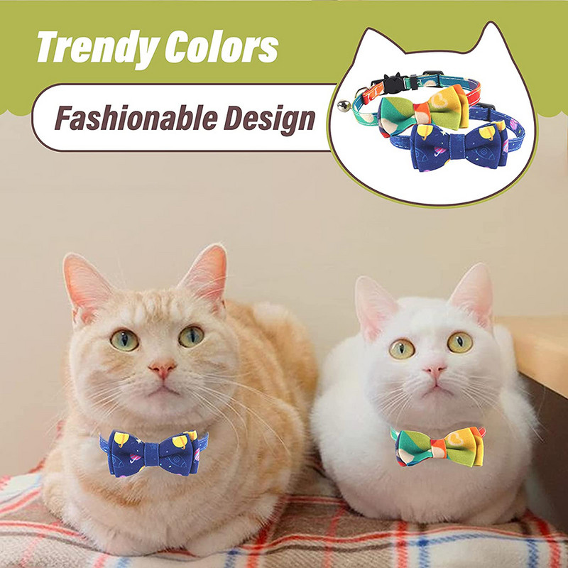 Breakaway kaķa kaklasiksna ar zvaniņu un tauriņu zilu Galaxy Pattern kaķēnu kaklasiksnu tēviņiem un mātītēm, regulējams garums