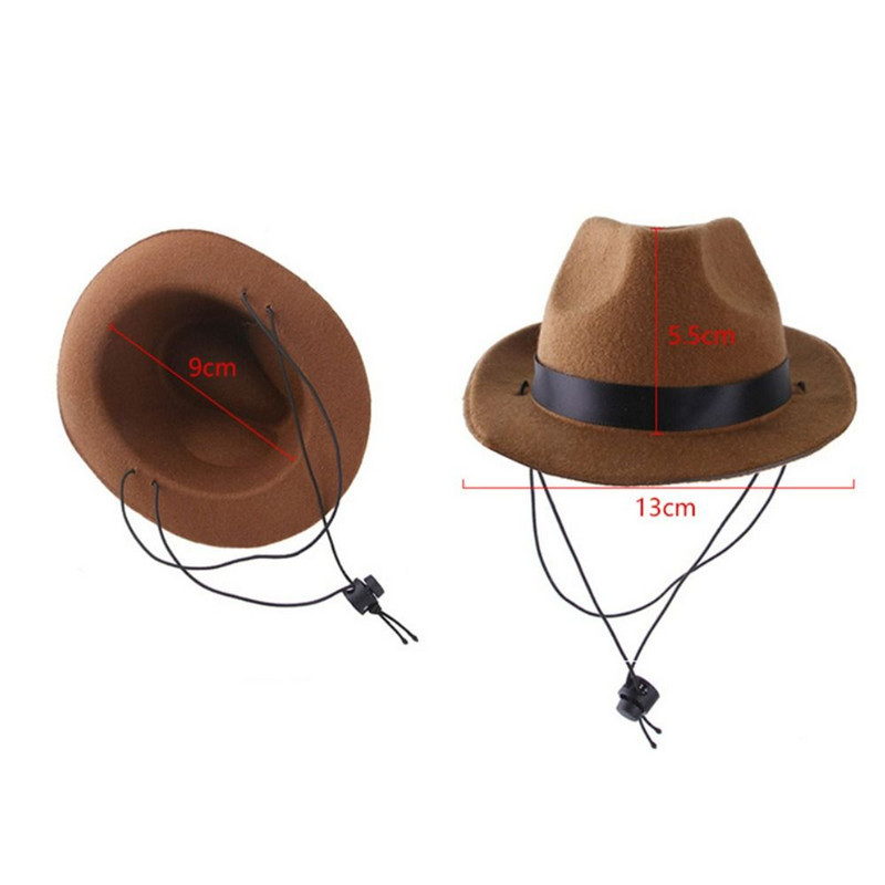 Облечете памучни реквизити за снимки, шапка, костюм, представление за котки, кучета, шапка за домашни любимци, шапка за домашни любимци, костюм за кучета, каубойска шапка за кучета