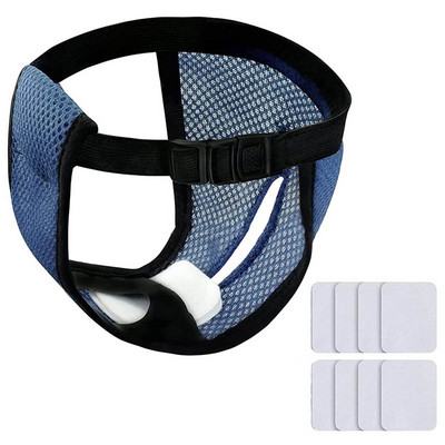 Női kutyabugyi 8 pamut alátéttel Újrafelhasználható pelenkák Háziállat légáteresztő hálós, rugalmas, állítható csattal, mosható egészségügyi betakarokkal