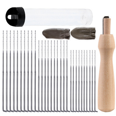 LMDZ vilnas filca adata filca adatu filcēšana sākuma filcēšanas adatas filcs DIY komplekts ar pudeles koka roktura adatu komplektu.