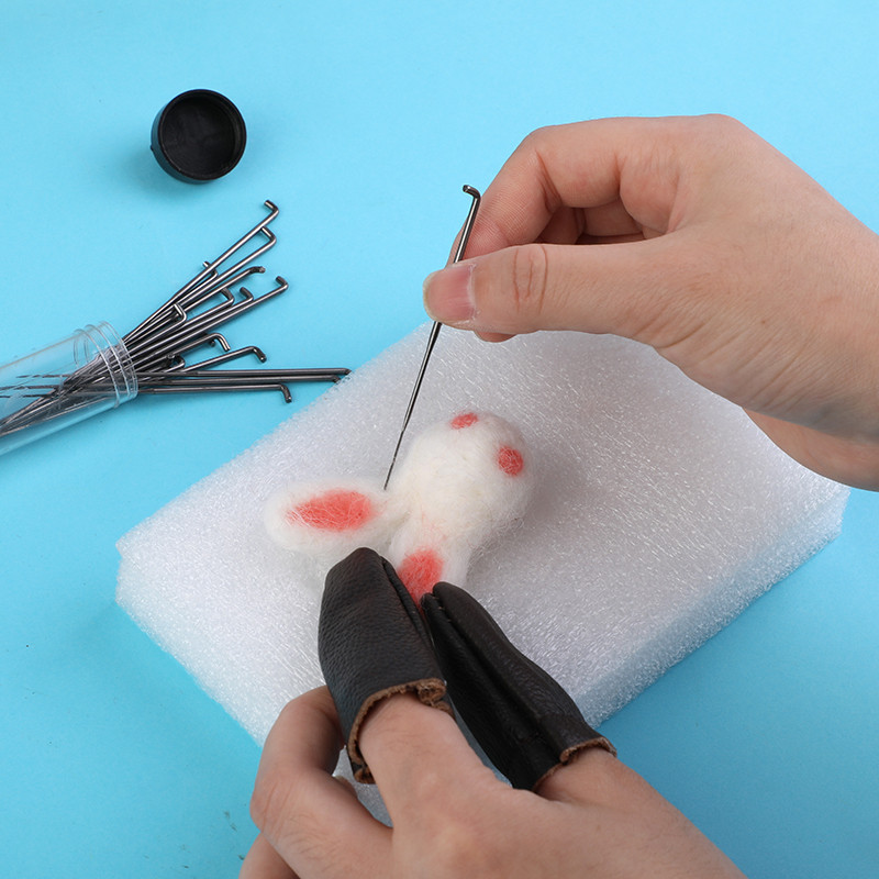 LMDZ vilnas filca adata filca adatu filcēšana sākuma filcēšanas adatas filcs DIY komplekts ar pudeles koka roktura adatu komplektu.