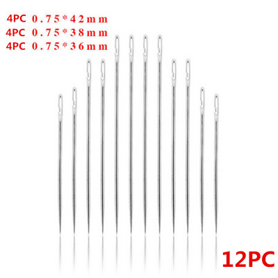 12 db/csomag öregember tűvak tű háztartási varrás rozsdamentes acél kézi varrás, nem kell befűzni ruhavarró eszközöket