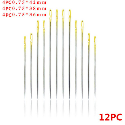 12 db/csomag öregember tűvak tű háztartási varrás rozsdamentes acél kézi varrás, nem kell befűzni ruhavarró eszközöket