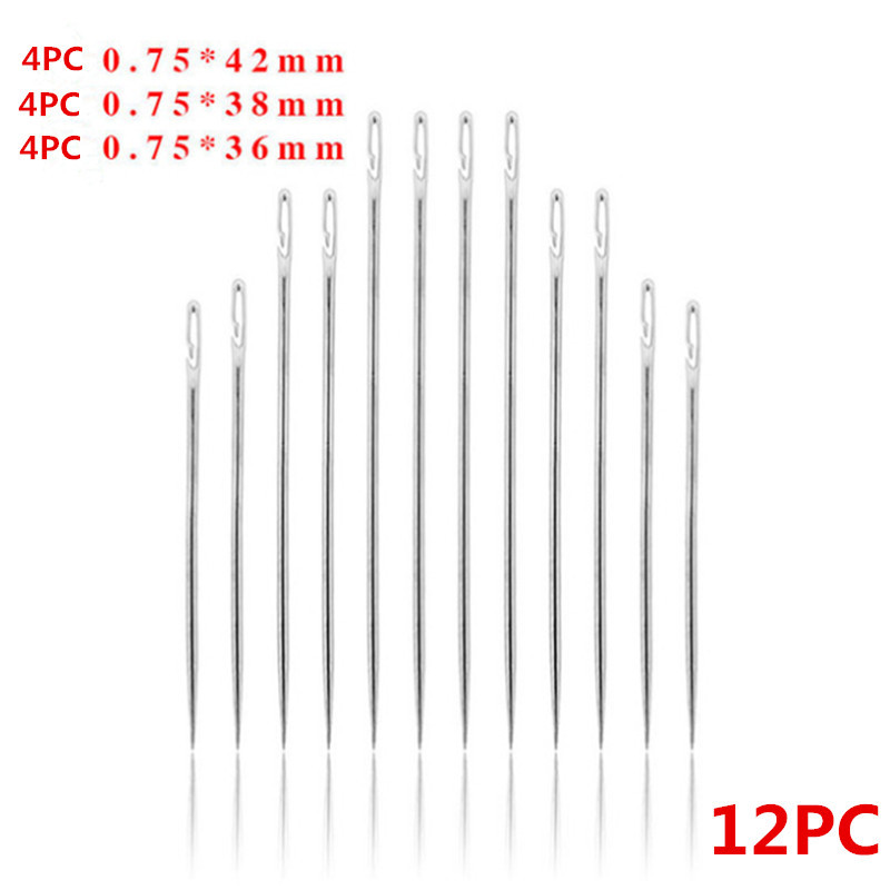 12 db/csomag öregember tűvak tű háztartási varrás rozsdamentes acél kézi varrás, nem kell befűzni ruhavarró eszközöket