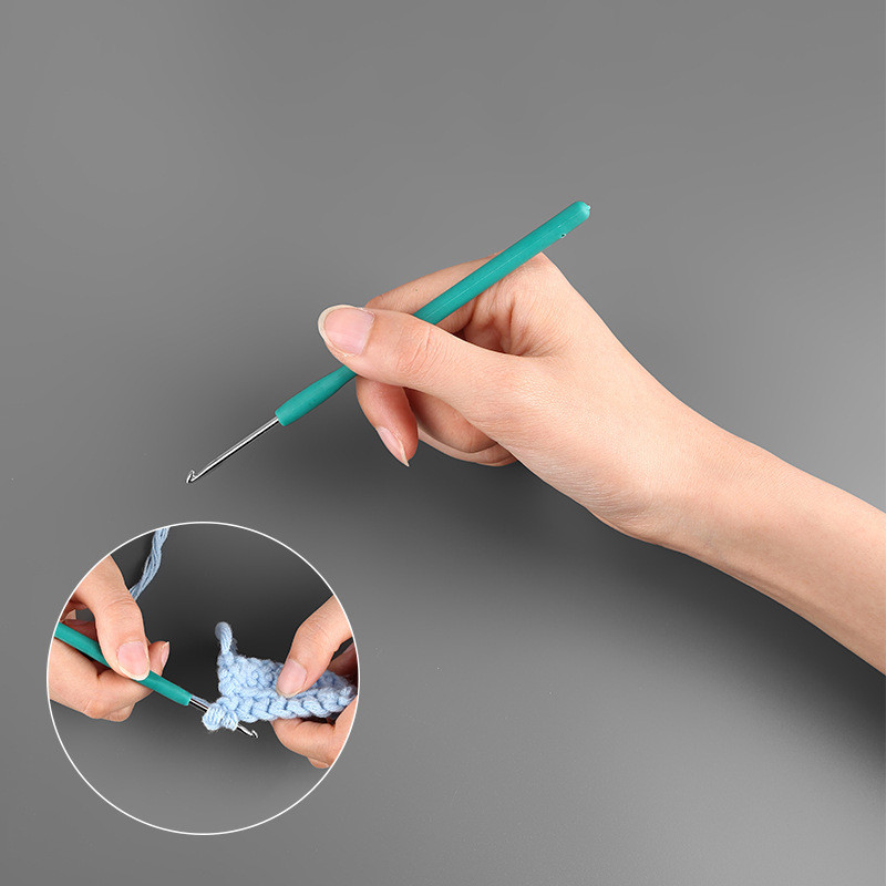 Színes, puha szárú horgolótűk saját készítésű kötőeszközök gyapjú finom horgolótűk, teljes készlet csipke kötéshez és horgolt tűhöz