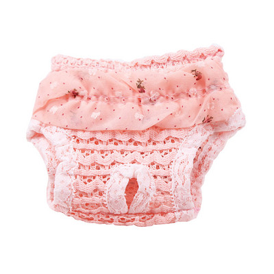 Mājīgs šifons sieviešu mājdzīvnieku suns sanitārās fizioloģiskās bikses atkārtoti lietojamas autiņbiksītes suņiem mazgājamas kucēnu īsās apakšbikses maziem suņiem