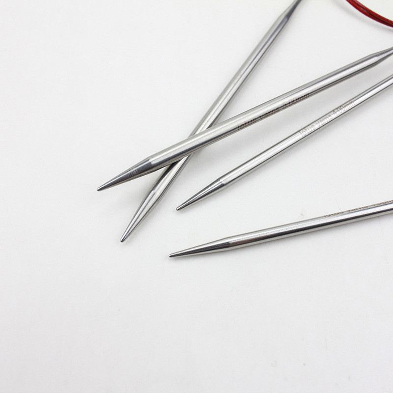 9 Izmēri 2,0–6 mm apļveida adāmadatas, nerūsējošā tērauda tamboradatas adīšanai, aušanai, šūšanas instrumenti 65 cm