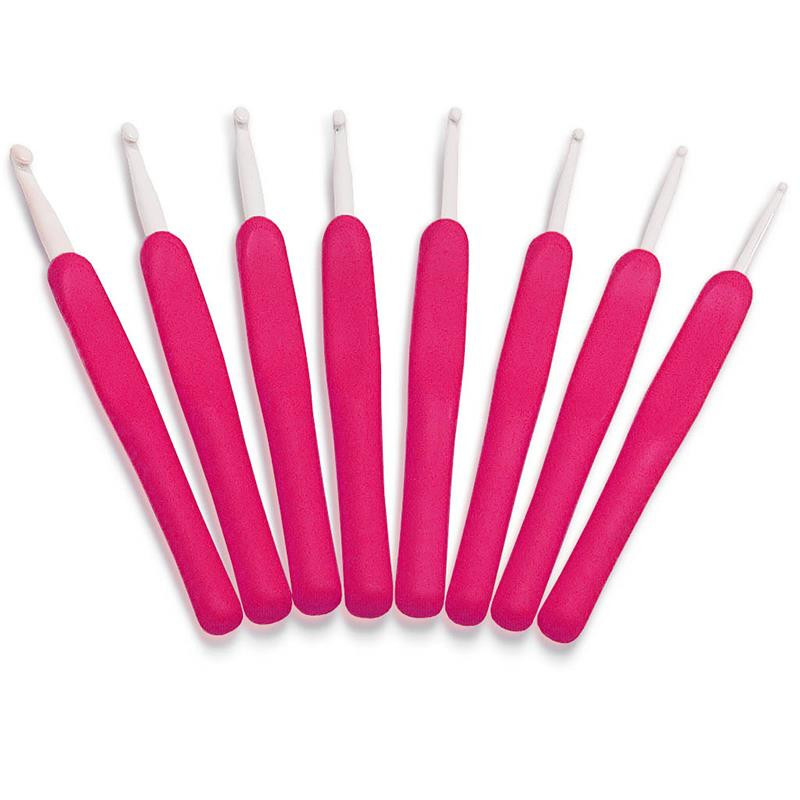 8 db/szett kötőtű ABS fogantyú horgolótűk nyél kötőtű készlet 2,5-6,0 mm fonal pulóver szövés kézműves eszközök