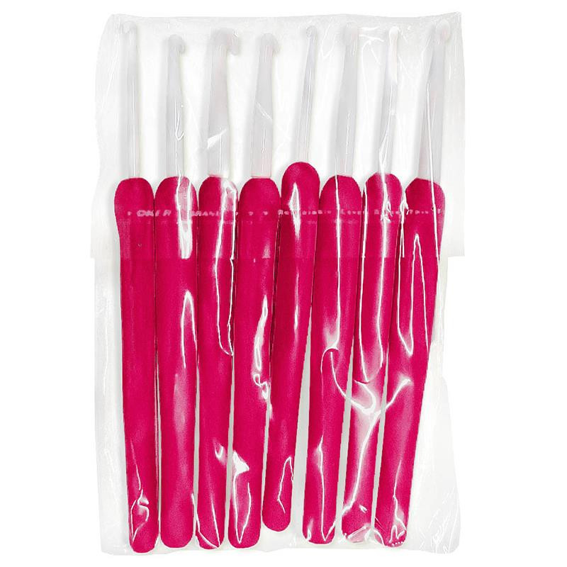 8 db/szett kötőtű ABS fogantyú horgolótűk nyél kötőtű készlet 2,5-6,0 mm fonal pulóver szövés kézműves eszközök