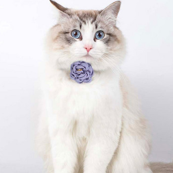 Ρυθμιζόμενο κολάρο γάτας Παπιγιόν κολάρο λουλουδιών γάτας Κολιέ με κουμπιά γραβάτα για κουτάβι και γάτα Αξεσουάρ κατοικίδιων κατοικίδιων για κουτάβι