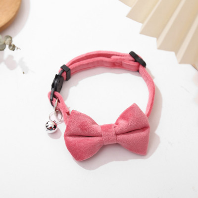 Bársonyos macskanyakörv egyszínű csokornyakkendő kölyök chihuahua nyaklánc csengővel állítható biztonsági csattal macskák csokornyakkendő házi kedvencek kiegészítők