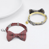 Κολιέ για σκύλους κατοικίδιων ζώων Βαμβακερό δικτυωτό παπιγιόν κουδούνι γιακά γάτα Υψηλής ποιότητας δικτυωτό πλέγμα ρυθμιζόμενο κολιέ γάτα Κοσμήματα γάτας ΝΕΟ