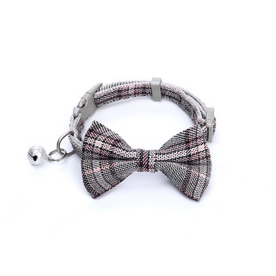 Κολιέ για σκύλους κατοικίδιων ζώων Βαμβακερό δικτυωτό παπιγιόν κουδούνι γιακά γάτα Υψηλής ποιότητας δικτυωτό πλέγμα ρυθμιζόμενο κολιέ γάτα Κοσμήματα γάτας ΝΕΟ