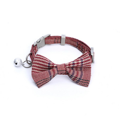 Κολιέ για σκύλους κατοικίδιων ζώων Βαμβακερό δικτυωτό παπιγιόν κουδούνι γιακά γάτα Υψηλής ποιότητας δικτυωτό πλέγμα ρυθμιζόμενο κολιέ γάτα Κοσμήματα γάτας ΝΕΟ