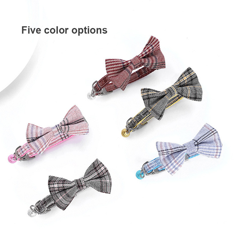 Κολιέ για σκύλους κατοικίδιων ζώων Βαμβακερό δικτυωτό παπιγιόν κουδούνι γιακά γάτα Υψηλής ποιότητας δικτυωτό πλέγμα ρυθμιζόμενο κολιέ γάτα Κοσμήματα γάτας ΝΕΟ