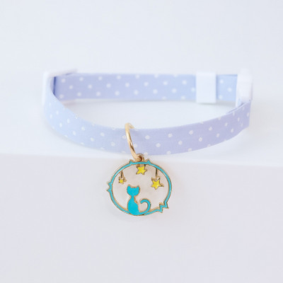 Jauna rozā Swing Moon kaķa kaklasiksna, regulējama kaķa formas mājdzīvnieka kaklasiksna Jauka modes kaķēnu kaklarota ar zvaniņiem kucēnu suņu aksesuāri