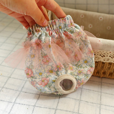 Lány nőstény állat kisállat fiziológiai nadrág Aranyos mintás pelenka tutu csipkével Kutya rövidnadrág Nadrág macskáknak Fehérnemű Bulldog Shih Tzu