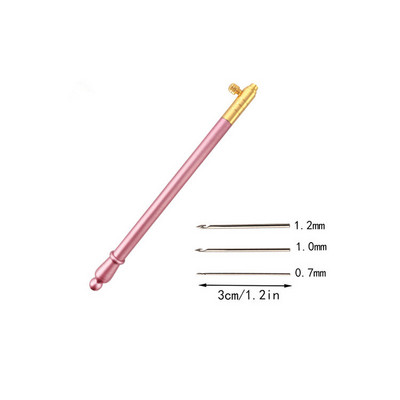 Hímzőtű 3 tűvel Lyukasztótollal Hímző keresztszemes kézműves készlet Francia horgolt kötéshez