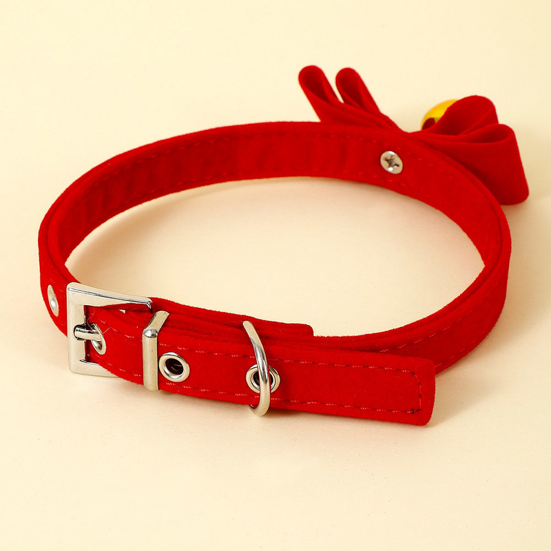 Mīksta samta kaķa kaklasiksna ar zelta zvaniņiem tauriņš Ziemassvētku apkakle kaķim mazam sunim kaķēnu aksesuāri kucēnu kaklarota čivava