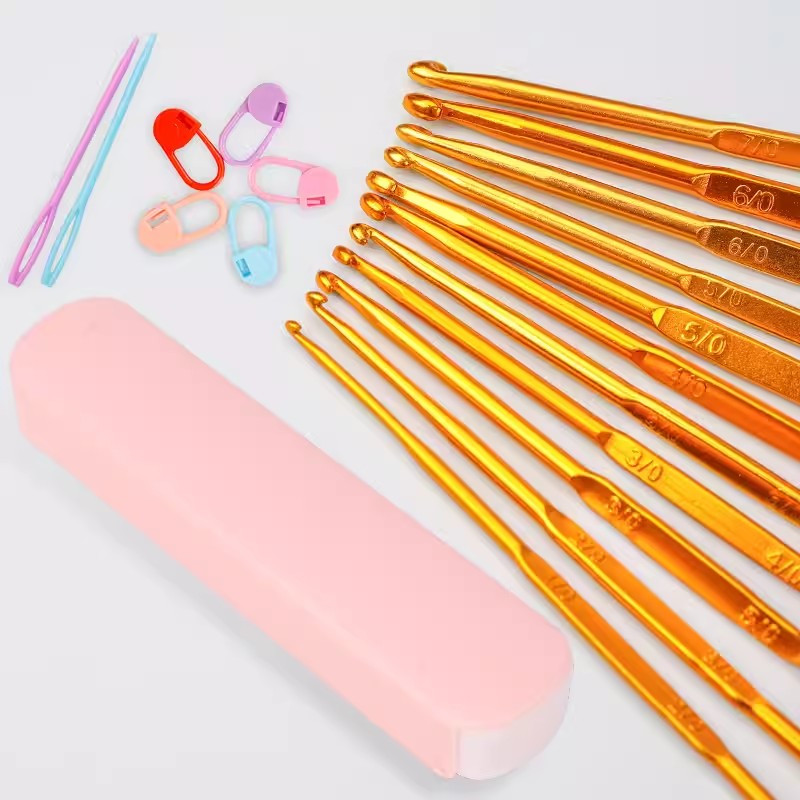 12 gab Daudzkrāsains alumīnija tamboradatas Adāmadatas Amatniecības dzija 1-8.0mm 15cm Garums