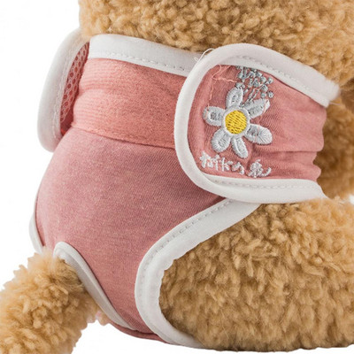 Kisállat egészségügyi bugyi Kutya Pelenka Nadrág Gyümölcs Virág Hímzés Lélegző Kisállat Fiziológiai Nadrág Kisállat Pelenka Kutya Kiegészítők