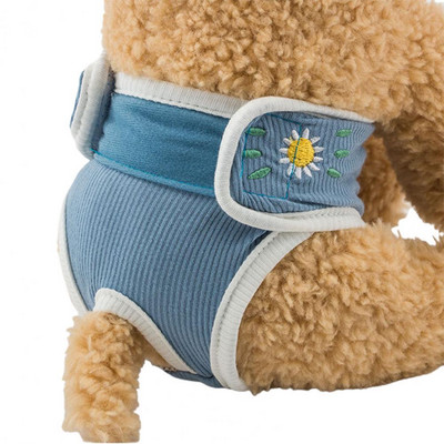 Kisállat egészségügyi bugyi Kutya Pelenka Nadrág Gyümölcs Virág Hímzés Lélegző Kisállat Fiziológiai Nadrág Kisállat Pelenka Kutya Kiegészítők