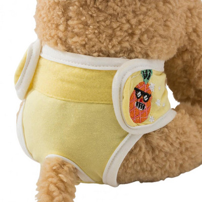 Kisállat egészségügyi bugyi Kutya Pelenka Nadrág Gyümölcs Virág Hímzés Lélegző Kisállat Fiziológiai Nadrág Kisállat Pelenka Kutya Kiegészítők