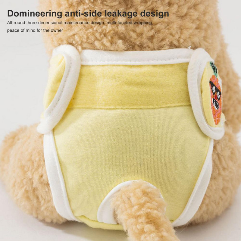 Kisállat egészségügyi bugyi Kutya Pelenka Nadrág Gyümölcs Virág Hímzés Lélegző Kisállat Fiziológiai Nadrág Kisállat Pelenka Kutya Kiegészítők