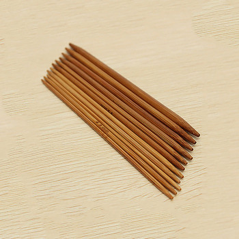 55 бр. 2-5 мм комплект карбонизирани бамбукови игли за плетене Двойни заострени куки за плетене на една кука Ръчно изработени игли за пуловер „Направи си сам“ Инструменти за плетене