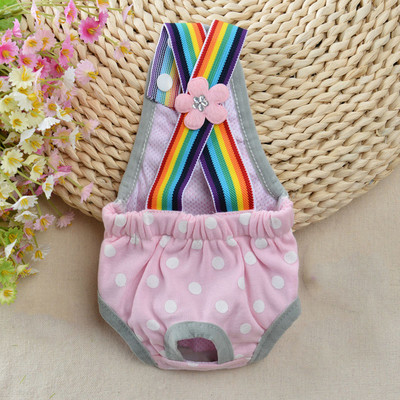 Dots Print Kutya rövidnadrág Pelenka Egészségügyi Fiziológiai Nadrág Mosható Női Kisállat Rövid Bugyi Menstruációs Fehérnemű Alsónadrág