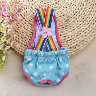 Dots Print Kutya rövidnadrág Pelenka Egészségügyi Fiziológiai Nadrág Mosható Női Kisállat Rövid Bugyi Menstruációs Fehérnemű Alsónadrág