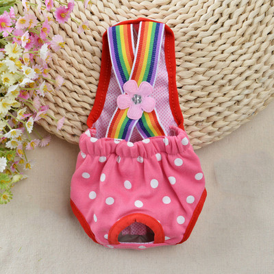 Dots Print Kutya rövidnadrág Pelenka Egészségügyi Fiziológiai Nadrág Mosható Női Kisállat Rövid Bugyi Menstruációs Fehérnemű Alsónadrág