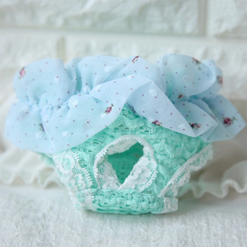 Suņu autiņbiksītes Šifons Princese Kucēns Drošības Šorti Mežģīnes Suns Sanitārās Bikses Suns Menstruālās Biksītes Suņu Šorti Biksītes S/M/L