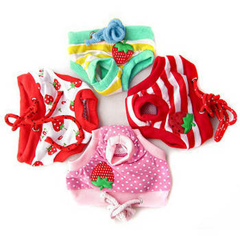 Lovely Dog Diapers Pet Dog εσώρουχα κινουμένων σχεδίων με στάμπα με φρούτα και λουλούδια για σκύλους Φυσικό παντελόνι για αρσενικό εσώρουχο για κουτάβι με λωρίδα κοιλιάς