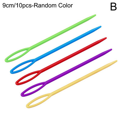 10 tk segavärvi 7cm/9cm plastist kudumisvardad heegelnõelad villane lõng nõel Lastele isetehtud kampsun kudumistööriistad tarvik