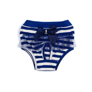 Aranyos csíkok Csipke Kutya Fiziológiás Nadrág Pelenka Mosható Női Kisállat Kutya Macska Rövidnadrág Pelenka Egészségügyi Alsónadrág Kutya macskának