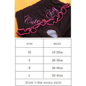 Aranyos csíkok Csipke Kutya Fiziológiás Nadrág Pelenka Mosható Női Kisállat Kutya Macska Rövidnadrág Pelenka Egészségügyi Alsónadrág Kutya macskának