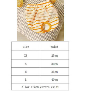 Aranyos csíkok Csipke Kutya Fiziológiás Nadrág Pelenka Mosható Női Kisállat Kutya Macska Rövidnadrág Pelenka Egészségügyi Alsónadrág Kutya macskának
