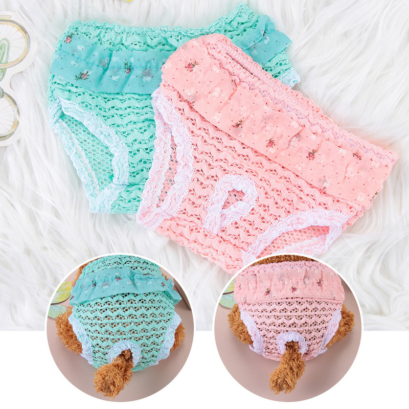 1PC Cute Elasticity Elpojošs Šifona Apģērbs Mājdzīvnieku Fizioloģiskās Bikses Suņu Biksītes Kucēns Autiņš Kaķu Apakšveļa Mājdzīvnieku piederumi