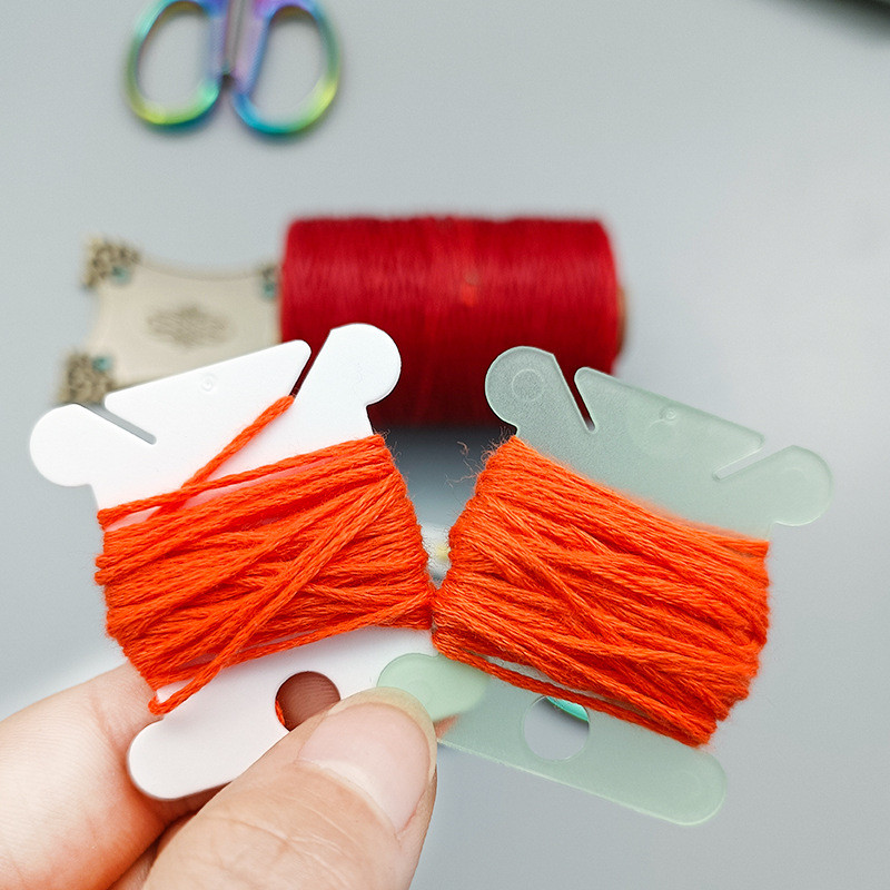 100/50db hímző cérnatartó Floss Craft orsó keresztszemes tároló cérnatábla kártya cérnarendező varrás kiegészítők