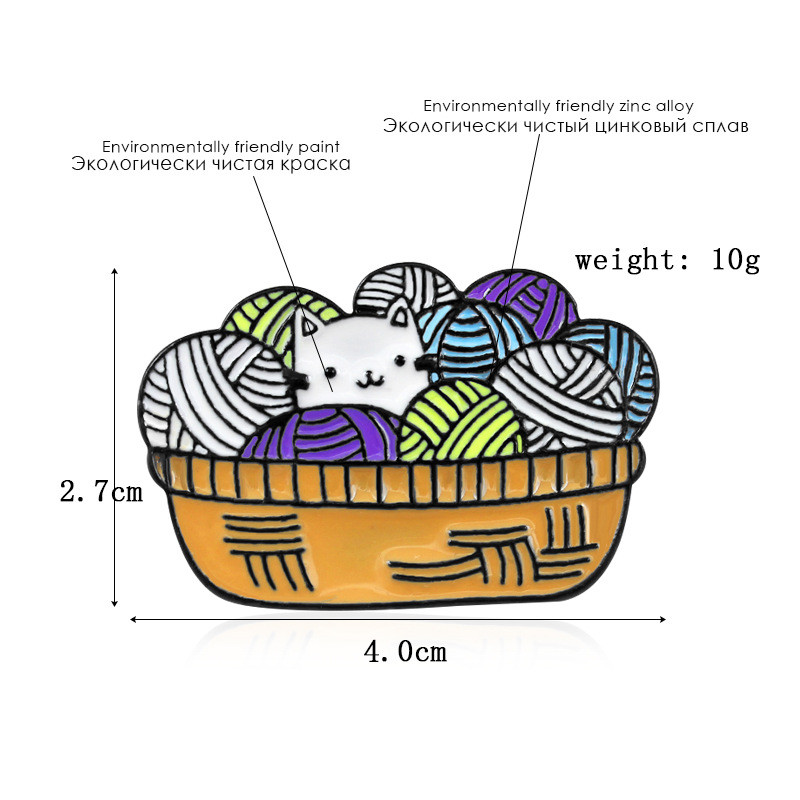 Mágneses tűsegéd keresztszemes hímzésekhez Aranyos macskafonal golyók varrótű mágnestartó kereső hímzőtű dadatartó