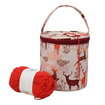 Looen Knitting Bag Crochet Yarn Storage Bag Аксесоари за плетене пуловер Конци Организирайте съхранение Шевни инструменти Плетене на една кука
