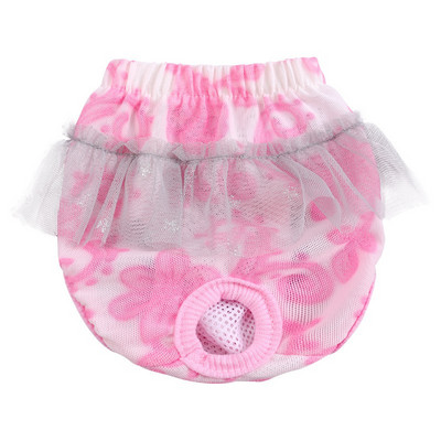 Princeses biksītes suņiem Rozā, jaukas kokvilnas mājdzīvnieku bikses Sieviešu meitene kaķu apakšveļa autiņbiksītes fizioloģiski sanitāri aksesuāri