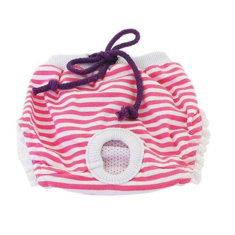 Kutyák fiziológiás nadrágok Egészségügyi csíkos pelenka kölyökkutya nőstények szép háziállatok fehérnemű Lány kutya macska kellékek Hot Elad