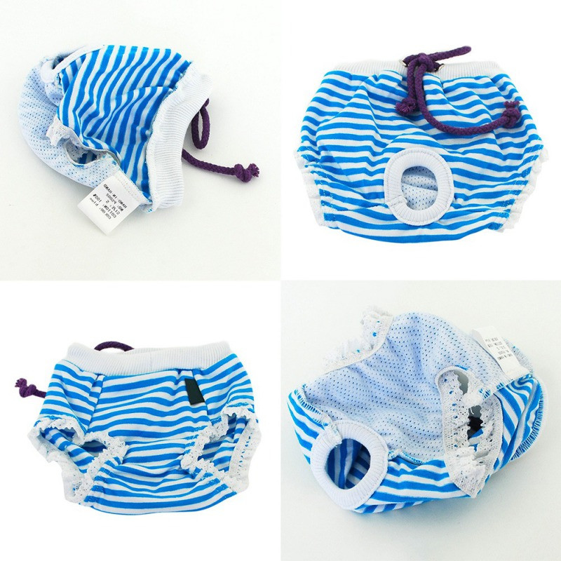 Kutyák fiziológiás nadrágok Egészségügyi csíkos pelenka kölyökkutya nőstények szép háziállatok fehérnemű Lány kutya macska kellékek Hot Elad