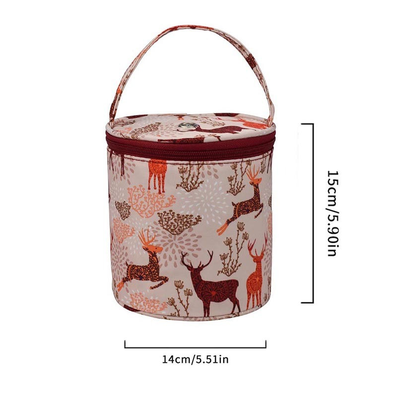 Τσάντα αποθήκευσης νήματος Στρογγυλή πλέξη τσάντες μάλλινες νήματα Organizer Βελόνες ραπτικής βελονάκι Τσάντα ύφανσης Αξεσουάρ Μπολ Χειροτεχνία Tote