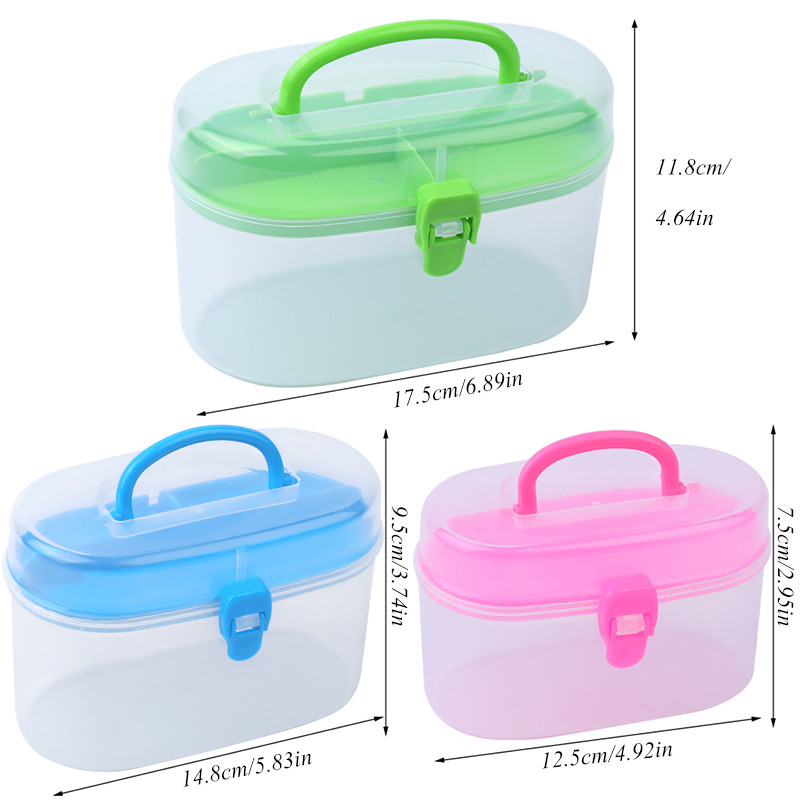 TLKKUE plastmasas caurspīdīga uzglabāšanas kaste šūšanai izšūšanas rīkiem organizatora futrālis nagu mākslas akumulators skrūvējams korpuss krelles konteiners