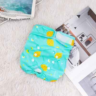 Görögdinnye/citrom mintás Vízálló Háziállatok Pelenka Női Kis Kutya Pelenka Fehérnemű Pelenka Egészségügyi Bugyi Fiziológiás nadrág