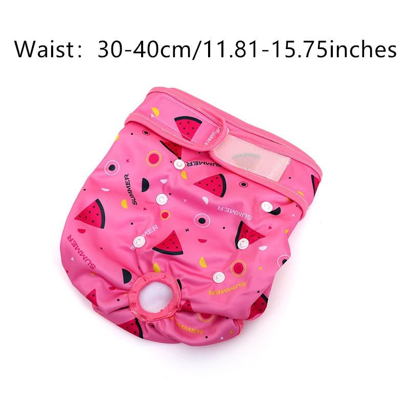 Görögdinnye/citrom mintás Vízálló Háziállatok Pelenka Női Kis Kutya Pelenka Fehérnemű Pelenka Egészségügyi Bugyi Fiziológiás nadrág