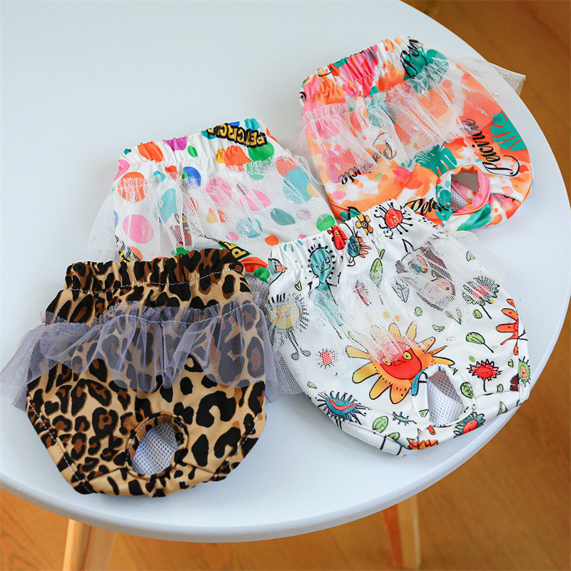 Meiteņu mājdzīvnieku fizioloģiskās bikses Autiņbiksītes Suņiem Biksītes Estrus Suņu Apakšveļa Apakšbikses Čivavas Pūdelis Biksītes Šorti